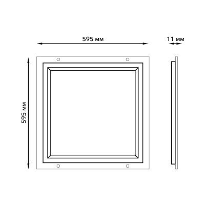 Встраиваемый светодиодный светильник Gauss Frame Light 975624236