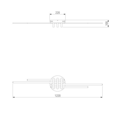 Потолочный светодиодный светильник Eurosvet Skyline 90243/4 кофе