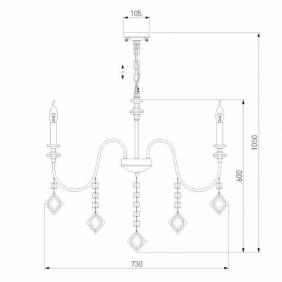 Подвесная люстра Eurosvet Telao 10120/8 золото/тонированный хрусталь Strotskis Smart