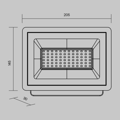 Прожектор светодиодный Maytoni Flood 50W 6500K FL001-L50B6K