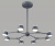 Подвесная люстра Crystal Lux MADRID SP8 GRAY