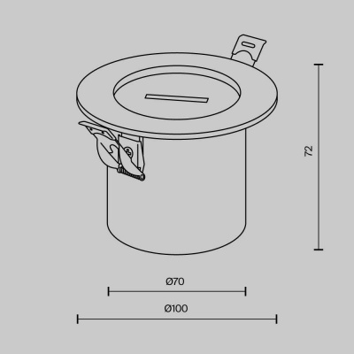 Чаша встраиваемая с коннектором питания Maytoni Technical Pendant system Parity TRA130RSC-2B