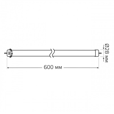 Лампа светодиодная Gauss G13 10W 4000К матовая 93020-R