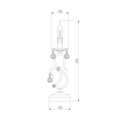 Настольная лампа Eurosvet 12505/1T античная бронза Strotskis