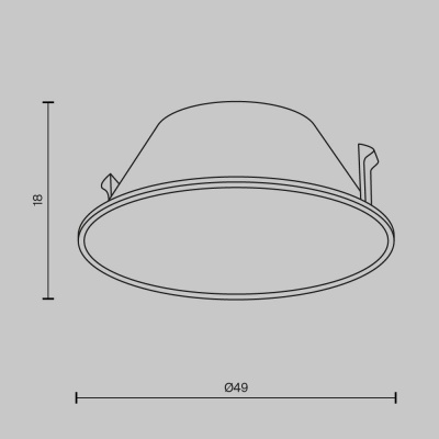 Декоративная рамка-отражатель Maytoni Technical Wise Ring057-7-GF