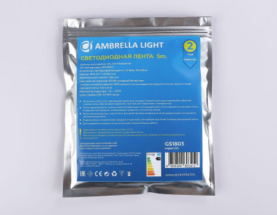 Светодиодная лента Ambrella Light 7,2W/m 30LED/m 5050SMD холодный белый 5M GS1803