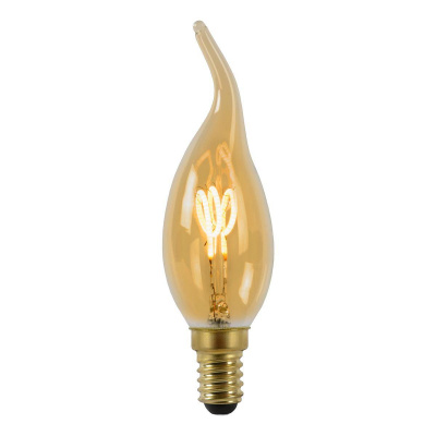 Лампа светодиодная диммируемая Lucide E14 3W 2200K янтарная 49036/03/62
